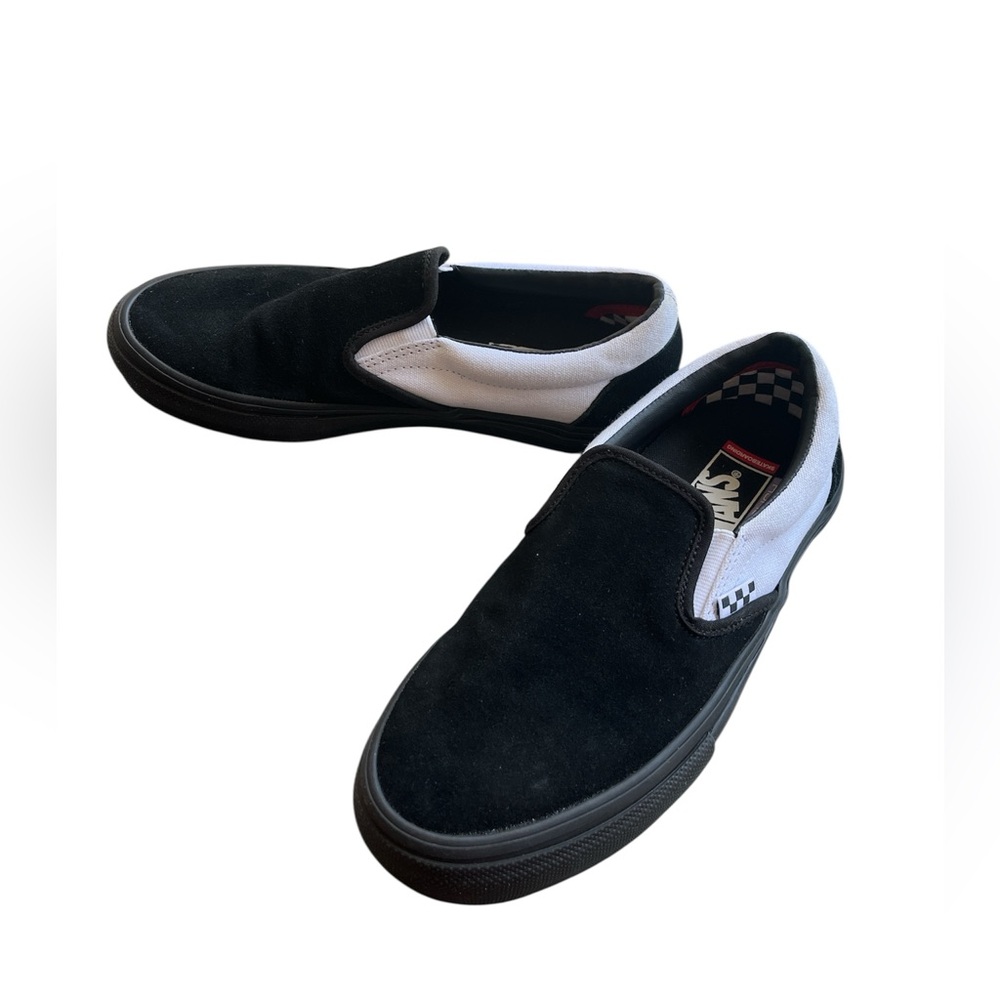 Men’s Vans Pop Cush Black Suede Slip-Ons